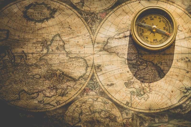 Old Map and Compass